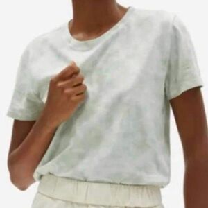 -Everlane Light Green/White S/S Tiedye Box Cut Shirt #F-T-CTNS-SQR-SS- Size XS